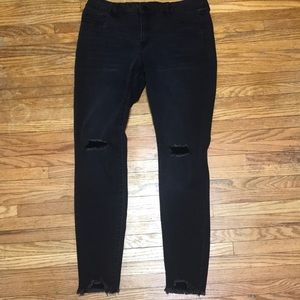Black washed jeans